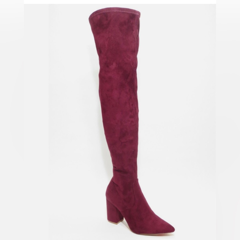 Steve Madden-Burgundy Over-the Knee boot, Size 10! Good condition!